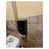 Commercial Bathroom Fixtures: Mirror and Paper Towel Dispenser