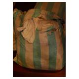 Lot of Textiles in Striped Bags - Textiles Bulk Lot