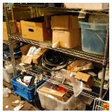 Shelving Unit with Plumbing, Electrical, Hardware and Miscellaneous Parts