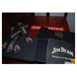 Lot of Bar Mats: Jim Beam, Stella Artois, Knob Creek, Yuengling, Light Lager