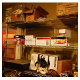 Assorted Household and Industrial Items: Ventilation Fans, Tile Saw, Glasses, Timer and More