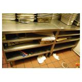 Commercial Kitchen Stainless Steel Table (Contents Not Included) Approx 6 ft