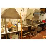ECOLAB ES-2000 Commercial Dishwashing System and Stainless Steel Work Tables