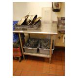 Metal Work Table (Contents Not Included)