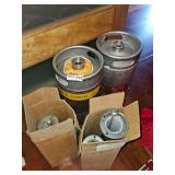 Two Empty Beer Kegs with Tap Parts