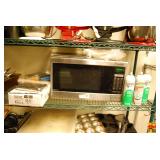 Commercial Kitchen Lot: Panasonic Microwave, Scales, & Supplies