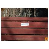 Pair of Metal and Wood Park Benches