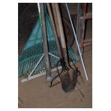 Lawn and Garden Tool Collection: Rake, Shovel, Cultivator, and More