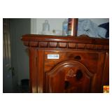 Wood Armoire and Nightstand Set