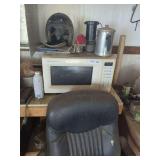 Office Items  & Shop:  Tools, Microwave, Desk, Chair, Coffee Pot, Helmet