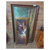 Framed Tiger and Landscape Prints