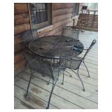 Wrought Iron Patio Table & (4) Chairs
