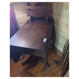 Drop Leaf Dining Table & Wood Magazine Rack