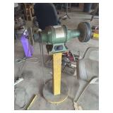 Grinder/Buffer Mounted On Pedestal Stand