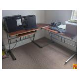 L-Shaped Computer Desk Only (Contents not included)