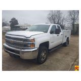 2019 Chevrolet Silverado 2500HD Utility Truck With Reading Body & Vortec Motor, 4WD; 73,196 miles; VIN 2GB2KREG0K1191749