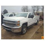 2019 Chevrolet Silverado 2500 HD Utility Truck With Reading Body & Vortec Motor, 4WD; 43,502 miles; VIN 2GB2KREG5K1191794
