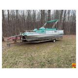 Voyager Pontoon Boat, Model VF20 Plus; Honda 40 HP 4 Stroke Engine; Bill Of Sale Only