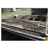 Metal Shed (on hay trailer - trailer is not included.  Bidder must verify that all components are present)