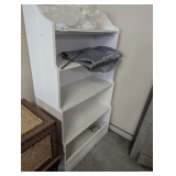 White Painted Wood Bookcase with Shelves