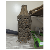 Pair of Metal Candelabra Floor Lamps and Decorative Lamp Shade