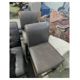 Set of Two Leather Upholstered Chairs