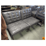 Upholstered Two-Seat Bench