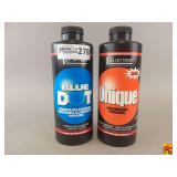 Alliant Powder Blue Dot and Unique Smokeless Powders