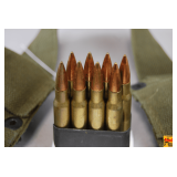 Military .30 Cal Ammunition Bandolier with Cartridges