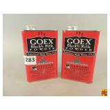 Two Goex Black Rifle Powder Cans