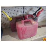 (3) Plastic Fuel Cans