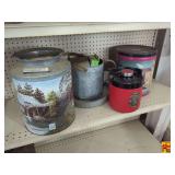 Metal Milk Can With Scene, Popcorn Tin, Ice Bucket & More