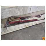 Pitch Fork, Garden Shears, Pickaxe & Pry Bar