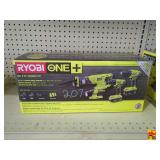 Ryobi One+ 18V 4-Piece Combo Kit:  1/2' 2-speed drill/driver, impact driver, reciprocating saw, lithium batteries, charger and tool bag - NIB