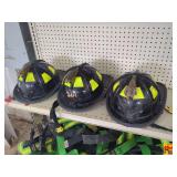 (3) Firefighter Helmets