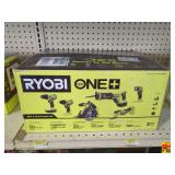 Ryobi One+ 18V 6-Piece Combo Kit:  1/2' drill/driver, 1/4' impact driver, 5 1/2' circular saw, reciprocating saw, multi-tool, LED light, lithium batteries, charger and tool bag - NIB