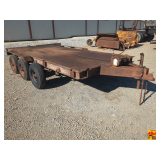 Approx. 16' Tri-Axle Flat Bed Trailer; Bill Of Sale Only
