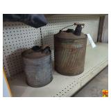 (2) Metal Gas Cans