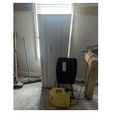 Storage Cabinet, Plastic Fuel Can, Portable Table