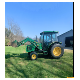 John Deere 5520 Tractor (PIN LV5520T155031) with John Deere 521 Loader & Hay Spear; 2,655 hours on John Deere tractor