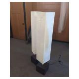 Pair of Rectangular Rice Paper Floor Lamps