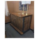 Wood Bar with Foot Rest