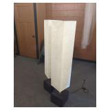 Pair of Rectangular Rice Paper Floor Lamps