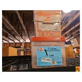 Tote of Round Plastic Cap Roofing Nail