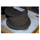 Stack of Abrasive Resin Fiber Sanding Discs