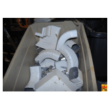 Storage Tote of Aluminum Gutter Downspout Elbows