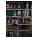 Contents of Shelf: Paint, Wood Stains, Sealants & More