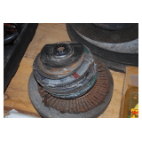 Stack of Abrasive Resin Fiber Sanding Discs