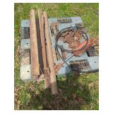 Assorted Farm Equipment: Hydraulic Cylinder, Chain & More