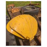 Yellow Metal Fender (likely a "clamshell" fender for a vintage tractor, such as a John Deere. )